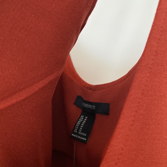 Forever 21 Red Orange Shortalls Romper (w/tag) - Picture 5 of 8